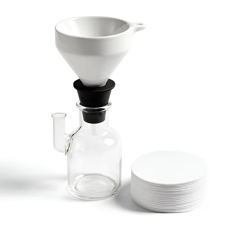 Kit de filtración al vacío: Büchner de porcelana y kitasato
