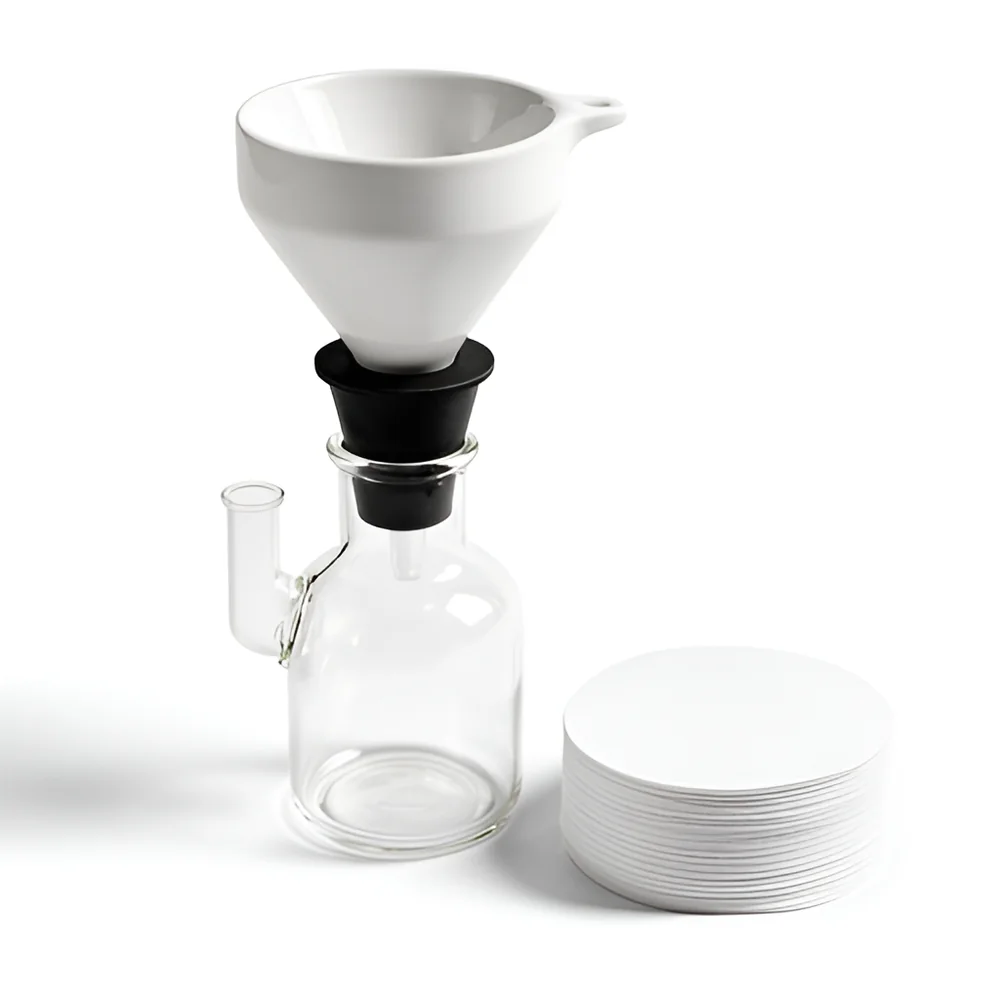 Kit de filtración al vacío: Büchner de porcelana y kitasato