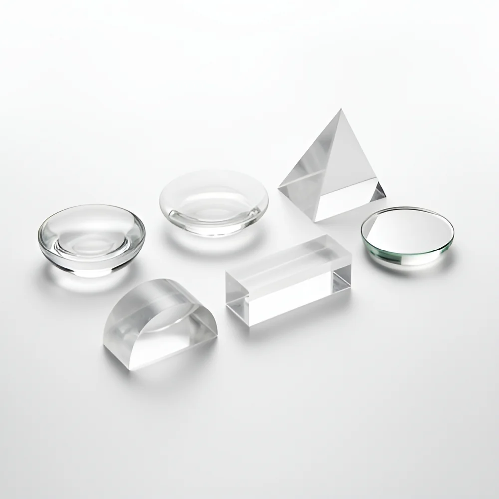 Kit de óptica geométrica: lentes, prisma y espejos de acrílico