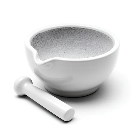 Mortero de porcelana con mano, 150 mm