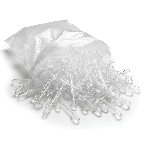 Pipetas Pasteur de plástico 3 ml, 500 unidades