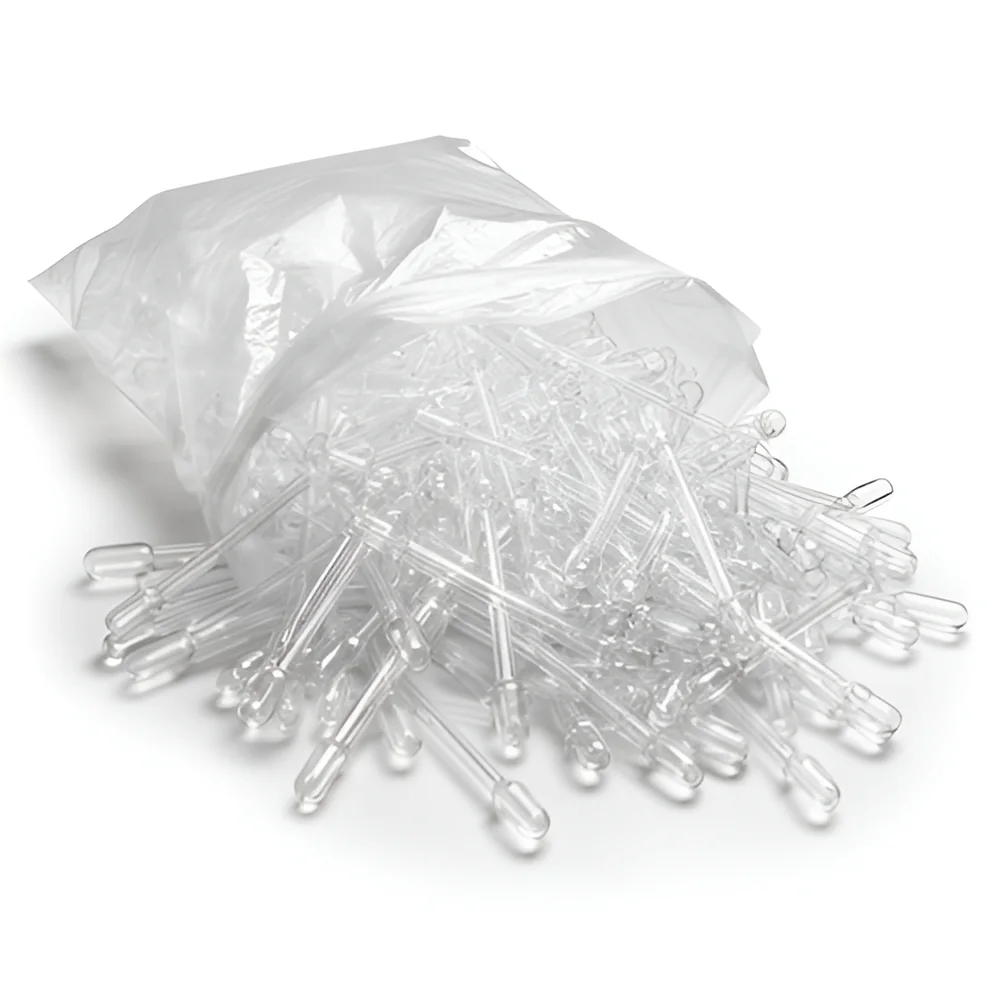 Pipetas Pasteur de plástico 3 ml, 500 unidades