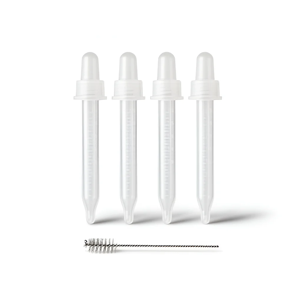 Pipetas de silicona de 5 ml con cepillo, 4 unidades