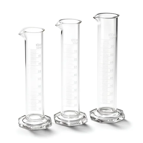 Juego de 3 probetas de vidrio, 10, 50 y 100 ml