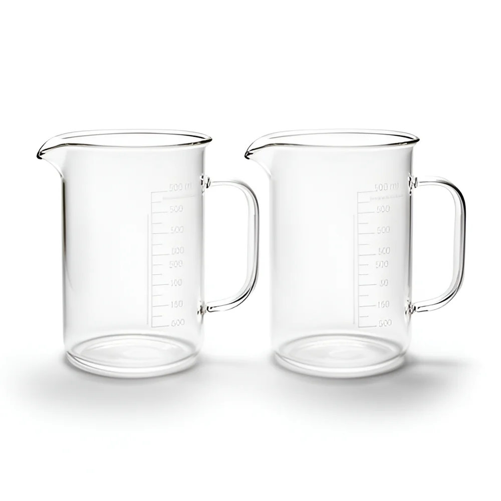 Vasos graduados de 500 ml con asa, 2 unidades