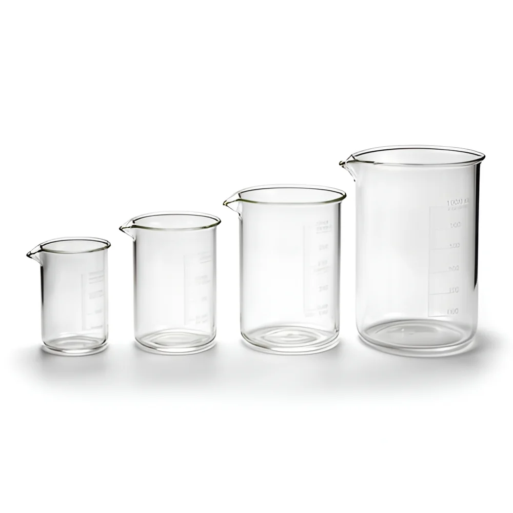 Juego de 4 vasos de precipitados, 100 a 1000 ml